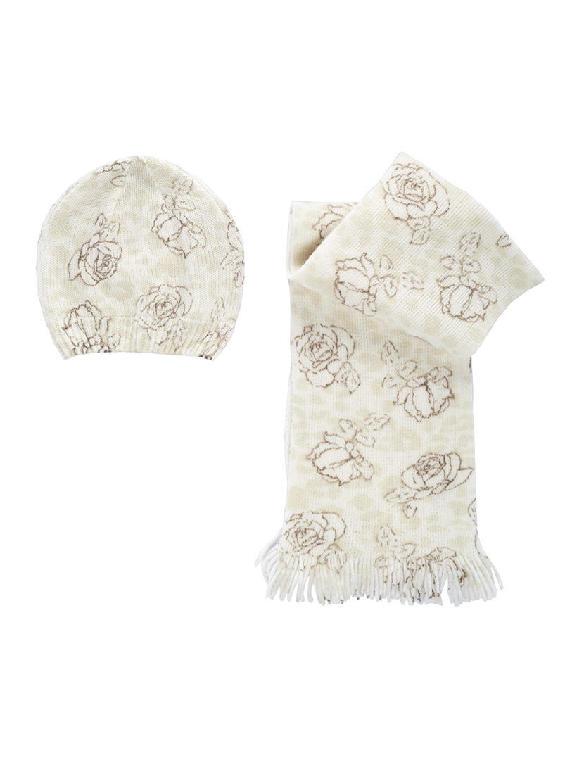 Baby Set Hat and Scarf White