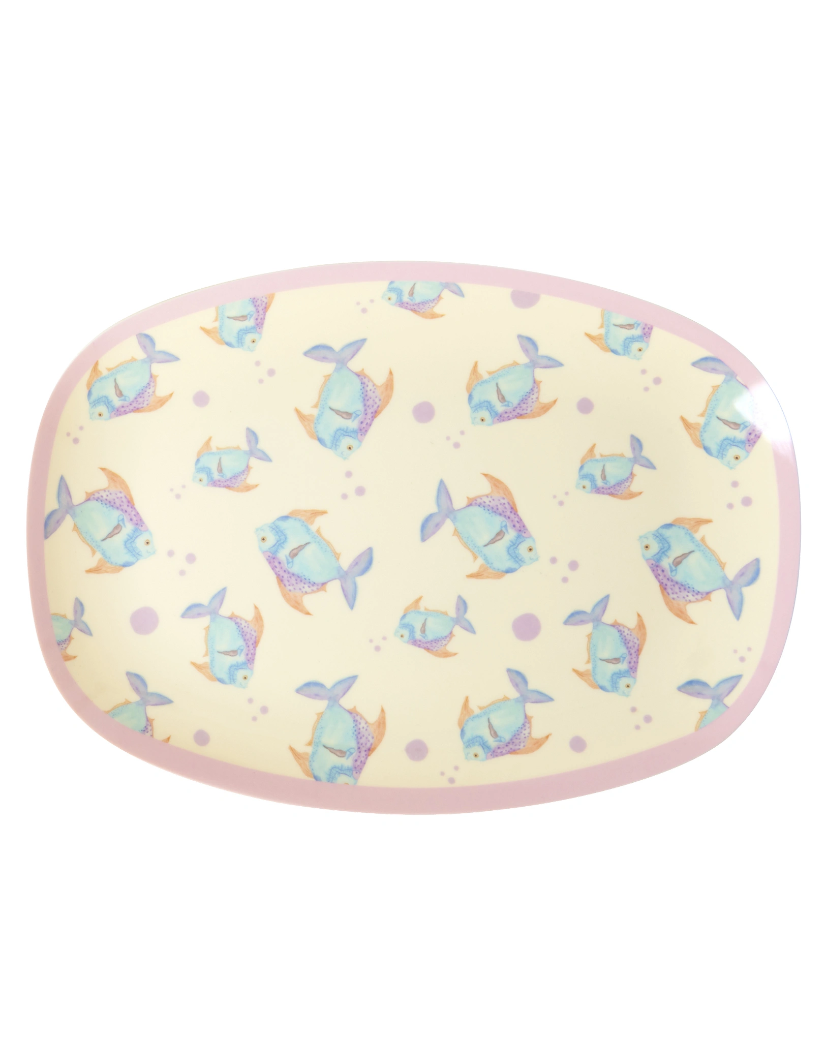 Melamin-Servierteller FISH PRINT in cream