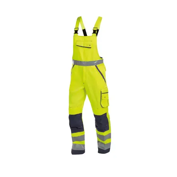 DASSY ® MALMEDY (400156) OVERALL MED HØJ SYNLIGHED MED KNÆLOMMER gul og blå