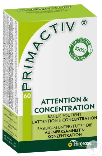 Primrose Primactiv Attention Et Concentration 60 Gélules