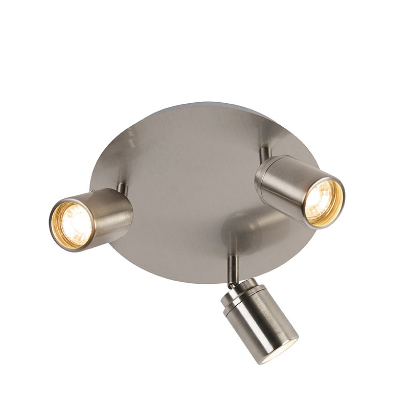 Moderne badkamerspot staal 3-lamps IP44 - Ducha