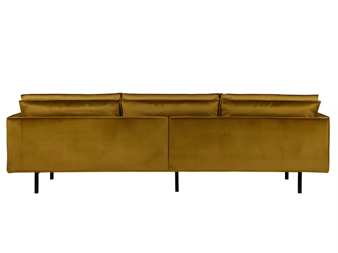 Bronco - Grand canapé 4 places vintage velours - Bronze