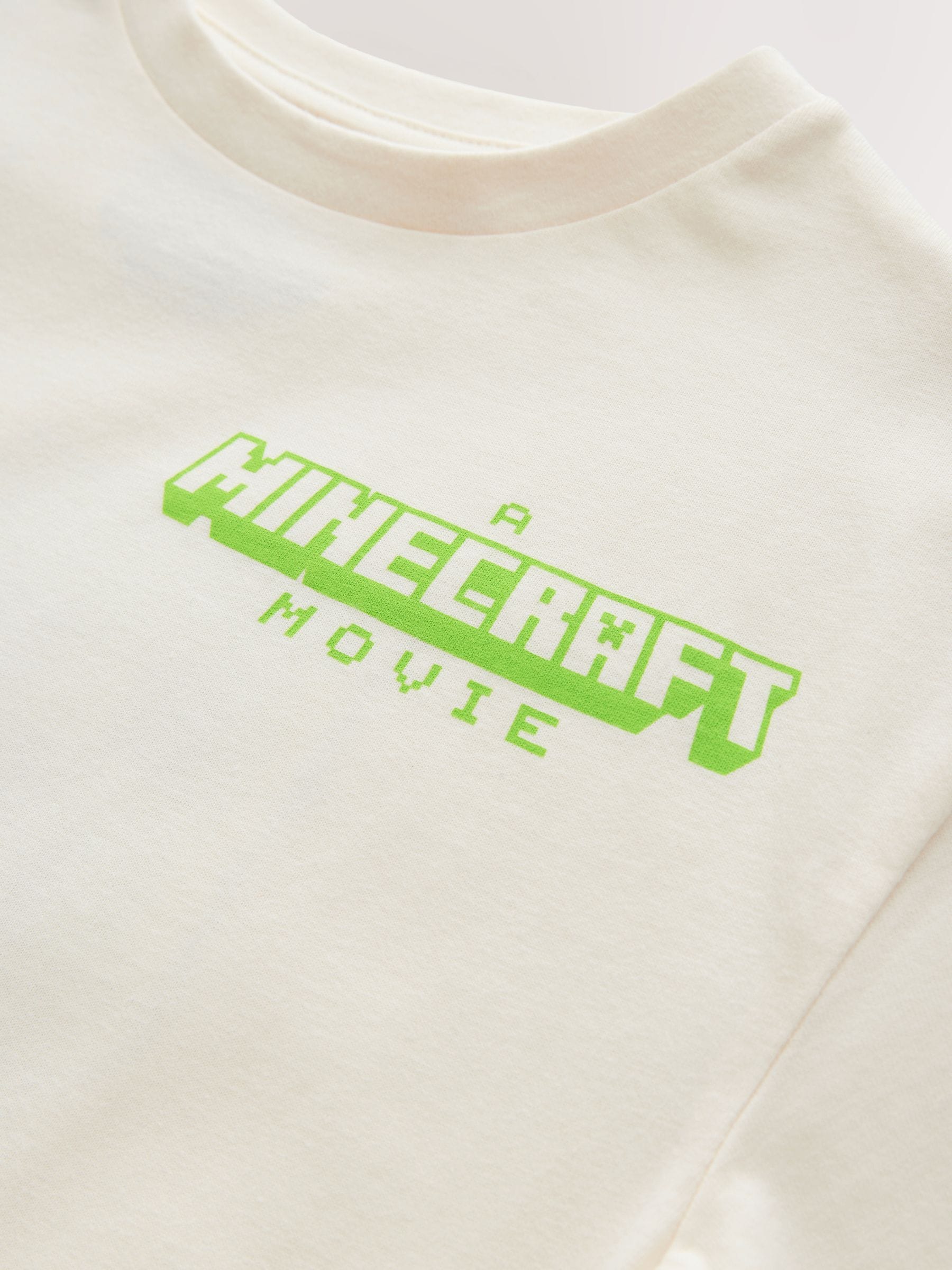 Crème - Oversized T-shirt met grafische print (3-16jr)