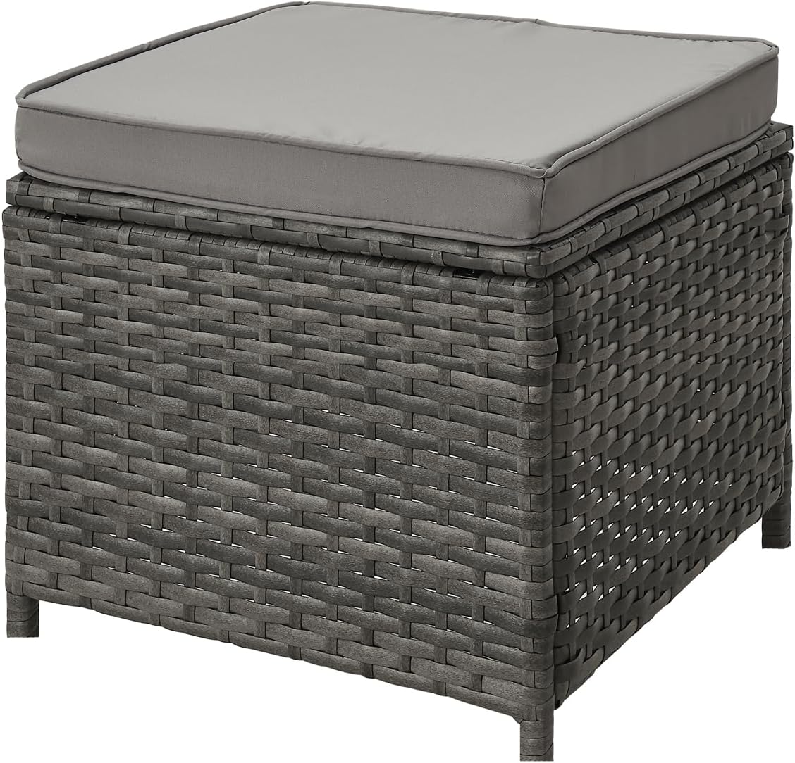SVITA Monroe Garten-Lounge Set Polyrattan Lounge-Möbel Sitzgruppe Grau