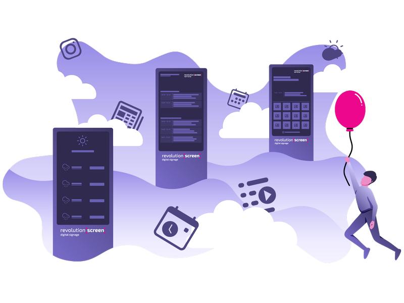 revolutionSCREEN Digital Signage Software revolutionScreen RevolutionSCREEN Digital Signage Software – Die neue und effiziente Art, digitale Displays zu bewirtschaften