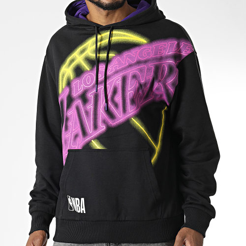 Sweat Capuche Enlarged Neon Los Angeles Lakers Noir