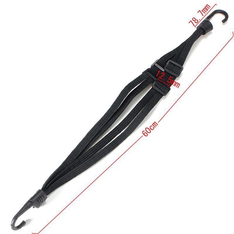 (2er Set) 60cm 3-Fach Universal Spannseil Spanngummi Gepäckspanner mit Haken - Schwarz