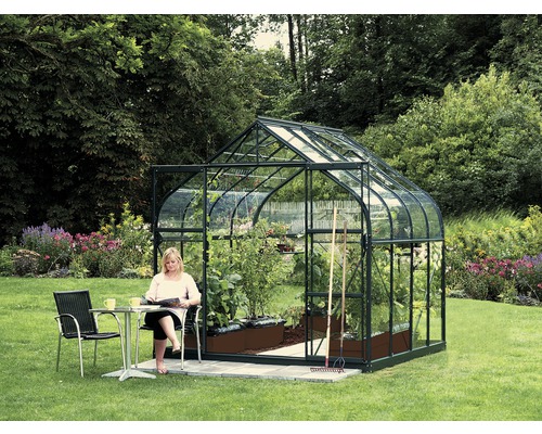 Vitavia Diana 6700 kas, enkelvoudig veiligheidsglas 3 mm, 264x258 cm, groen