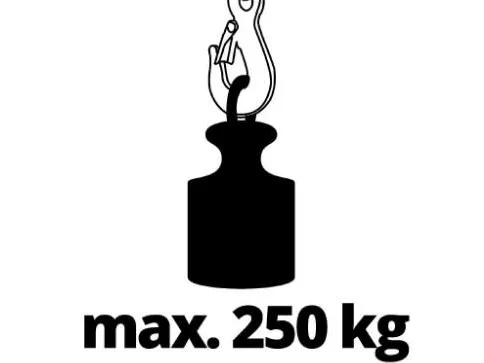 Einhell TC-EH 250, Kabelreb hejseværk, 12 m, 125 kg, 250 kg, 11,5 m, 5,7 m