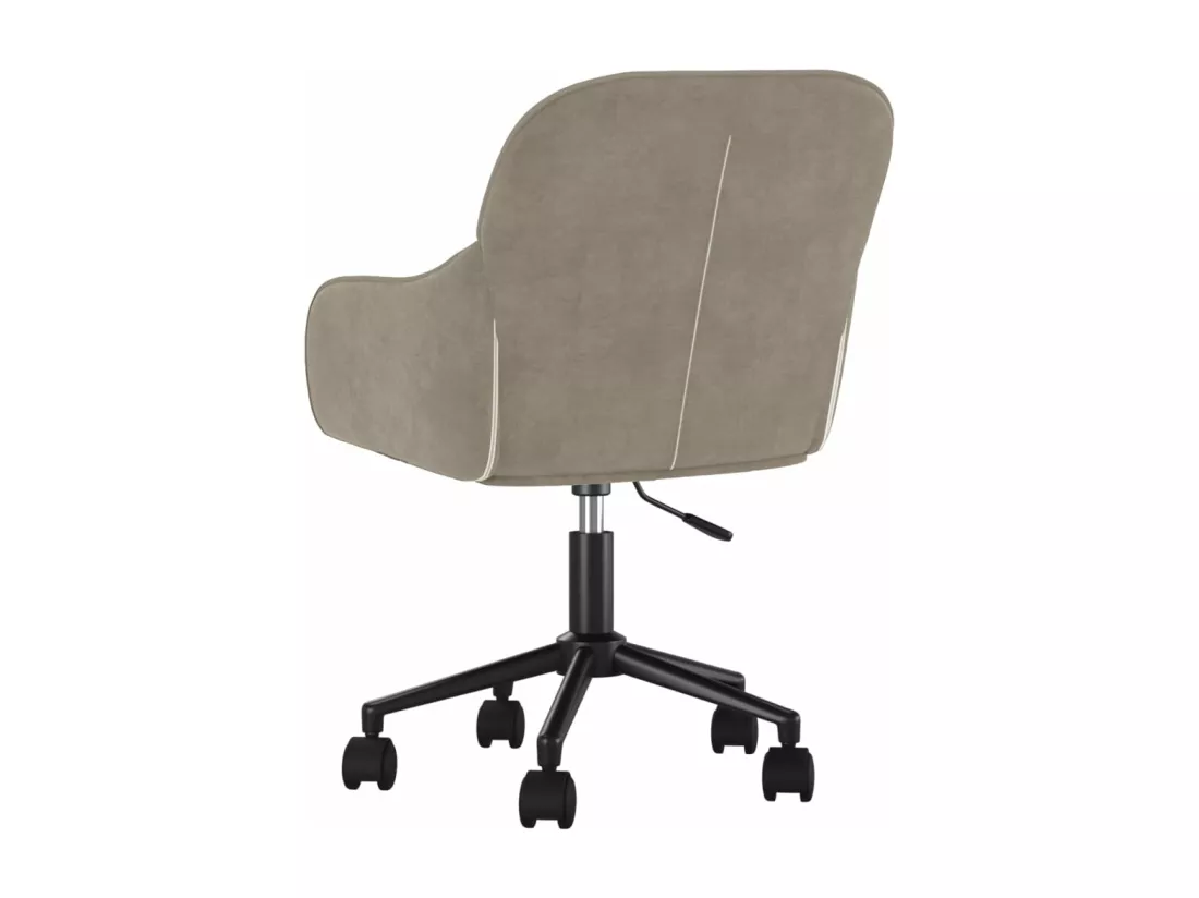Chaise pivotante de bureau Gris clair Velours