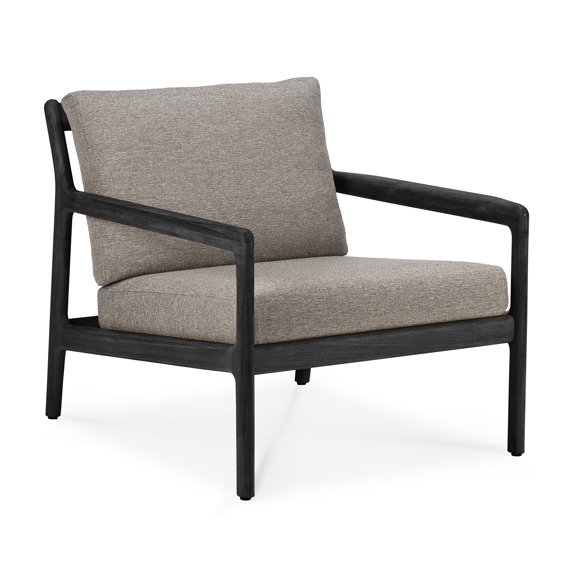 Teak Jack lounge chair - zwart - outdoor - mocha