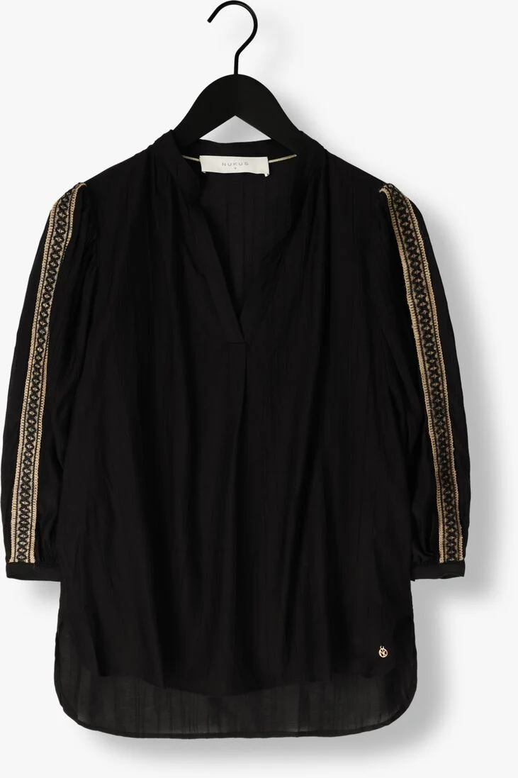 NUKUS zwarte nukus blouse lena blouse tape
