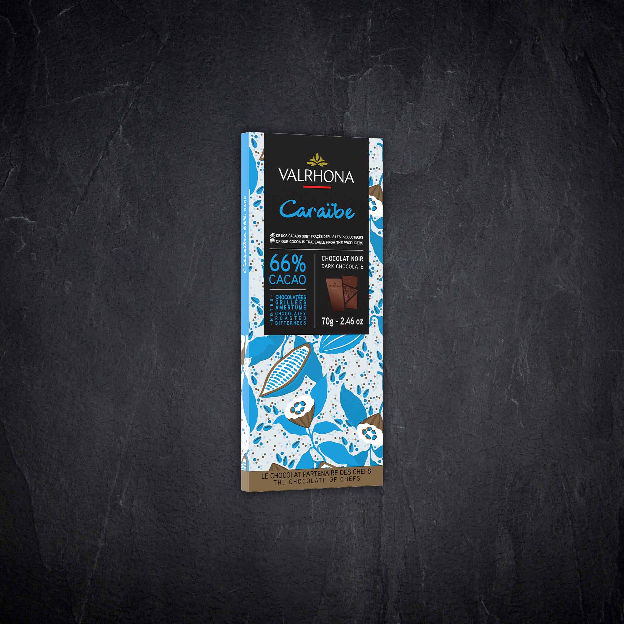 Schokoladentafel Caraibe - 66% Kakao | Valrhona