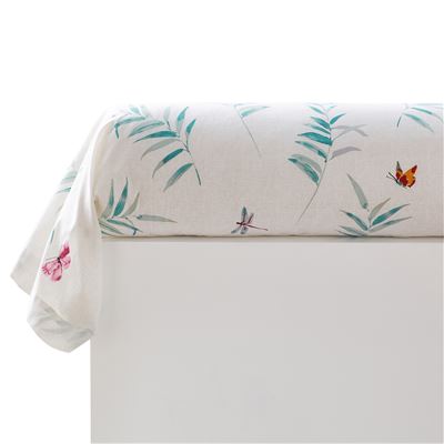 Linge de lit imprimé végétal et papillons - BECQUET CRÉATION
