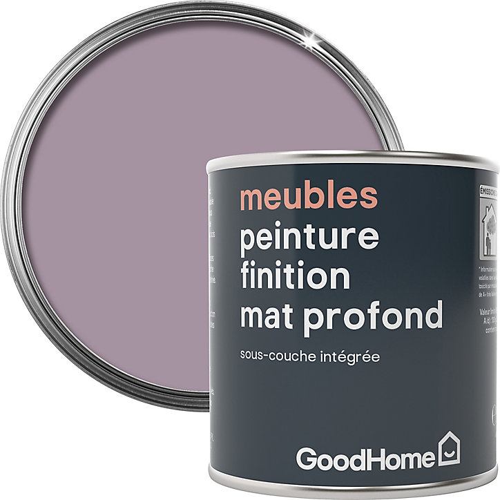 Peinture de rénovation meubles GoodHome violet Nara mat profond 125ml