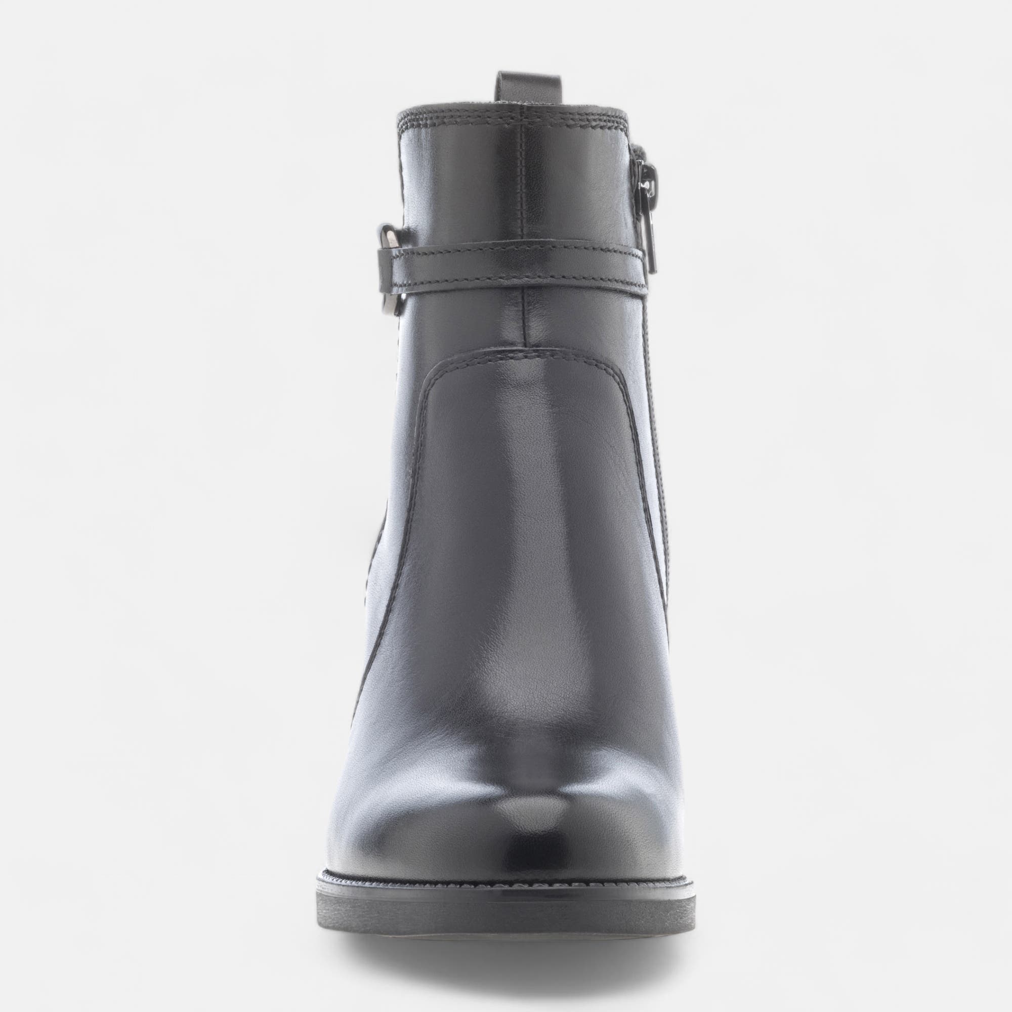 Bottines à talon Femme en cuir noir