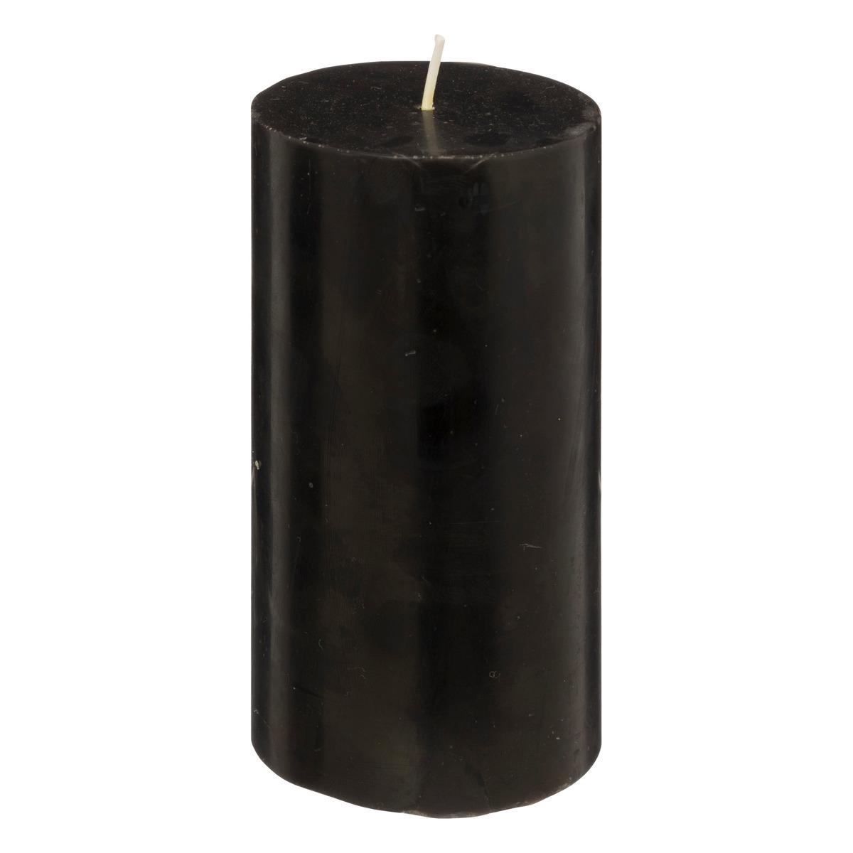 BOUGIE RONDE HUGO NOIR D.7X13CM