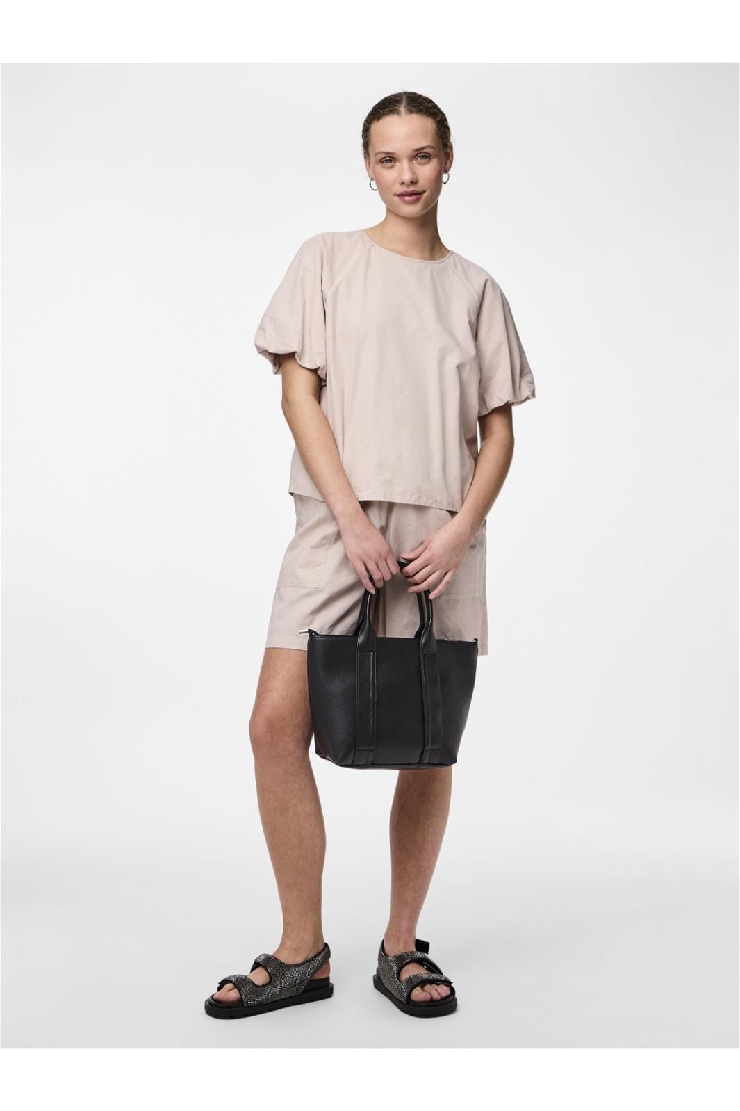 Pieces Pckarson Ss Top 4506110 silver gray
