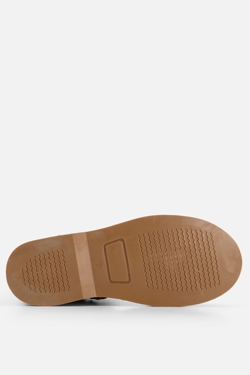 Giga Enkellaarsjes cognac Leer