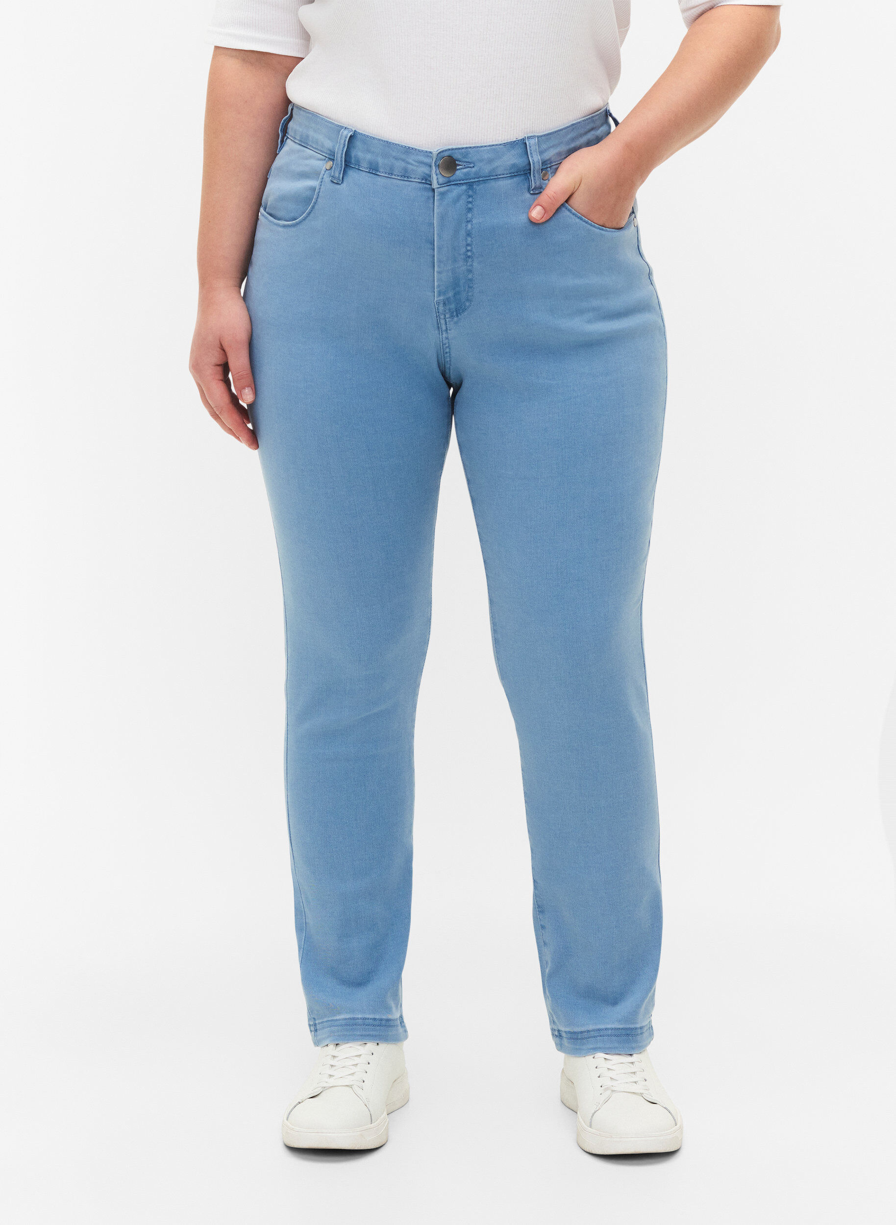 Slim fit Emily jeans med normal talje
