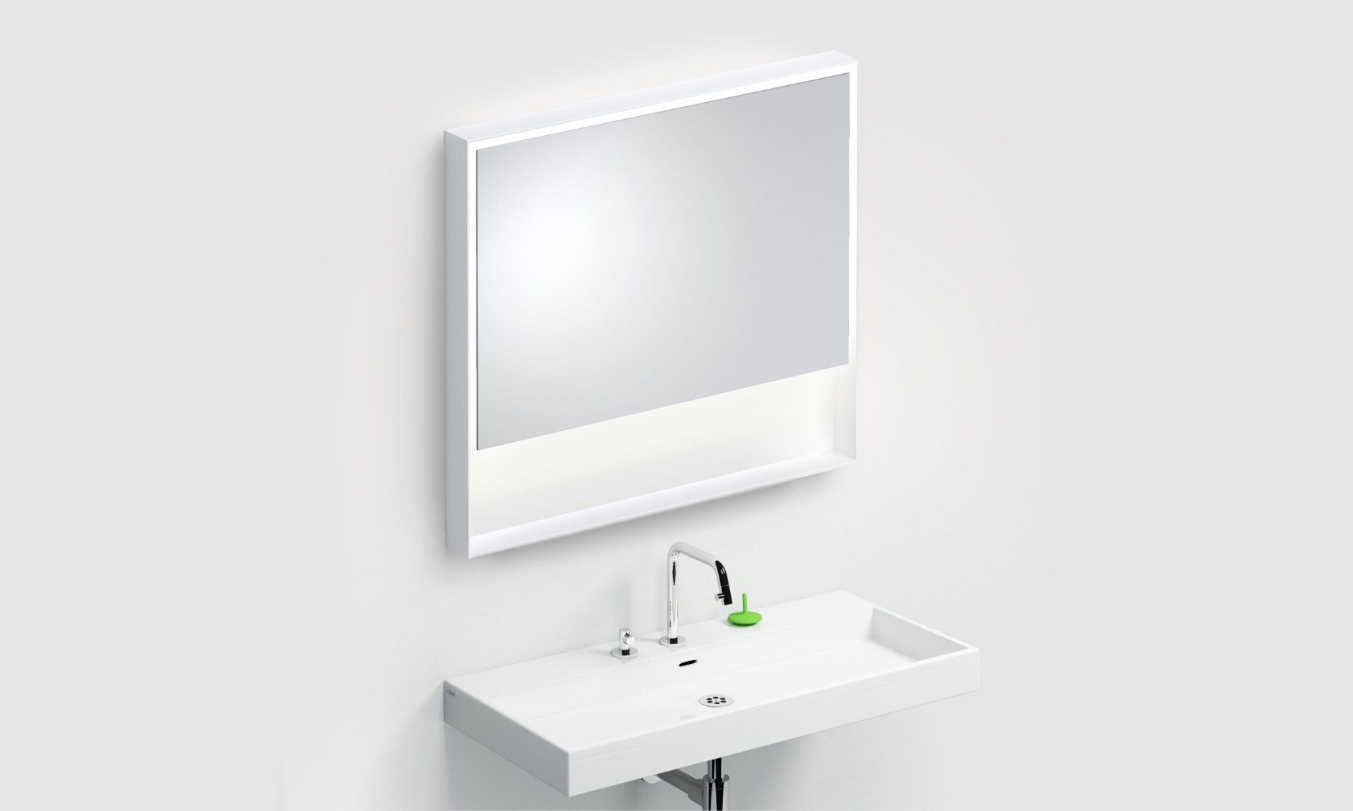 Clou Look at Me spiegel met LED-verlichting 90x80cm wit mat