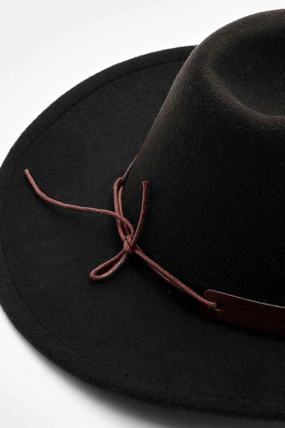 boohoo Chapeau De Cowboy Western Noir Orné De Clous Étoilés