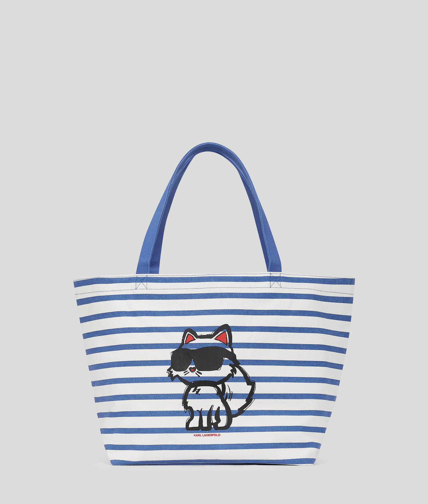 CABAS À RAYURES IKON CHOUPETTE - Rayures blanches et bleues