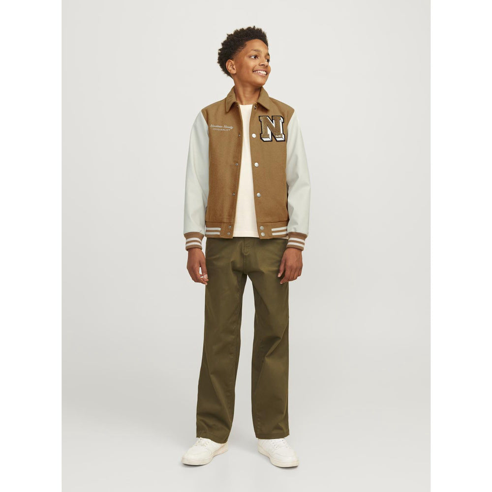 Køb Jack & Jones Junior Forest River Carter Varsity Uld Blanding Bomber Jakke