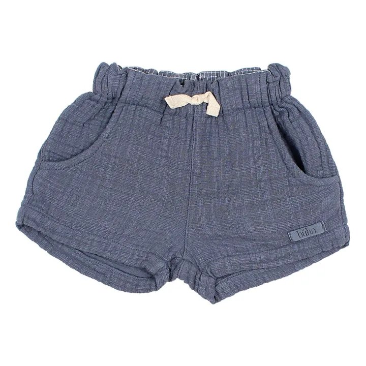 Búho Short Mousseline Bébé | Bleu marine