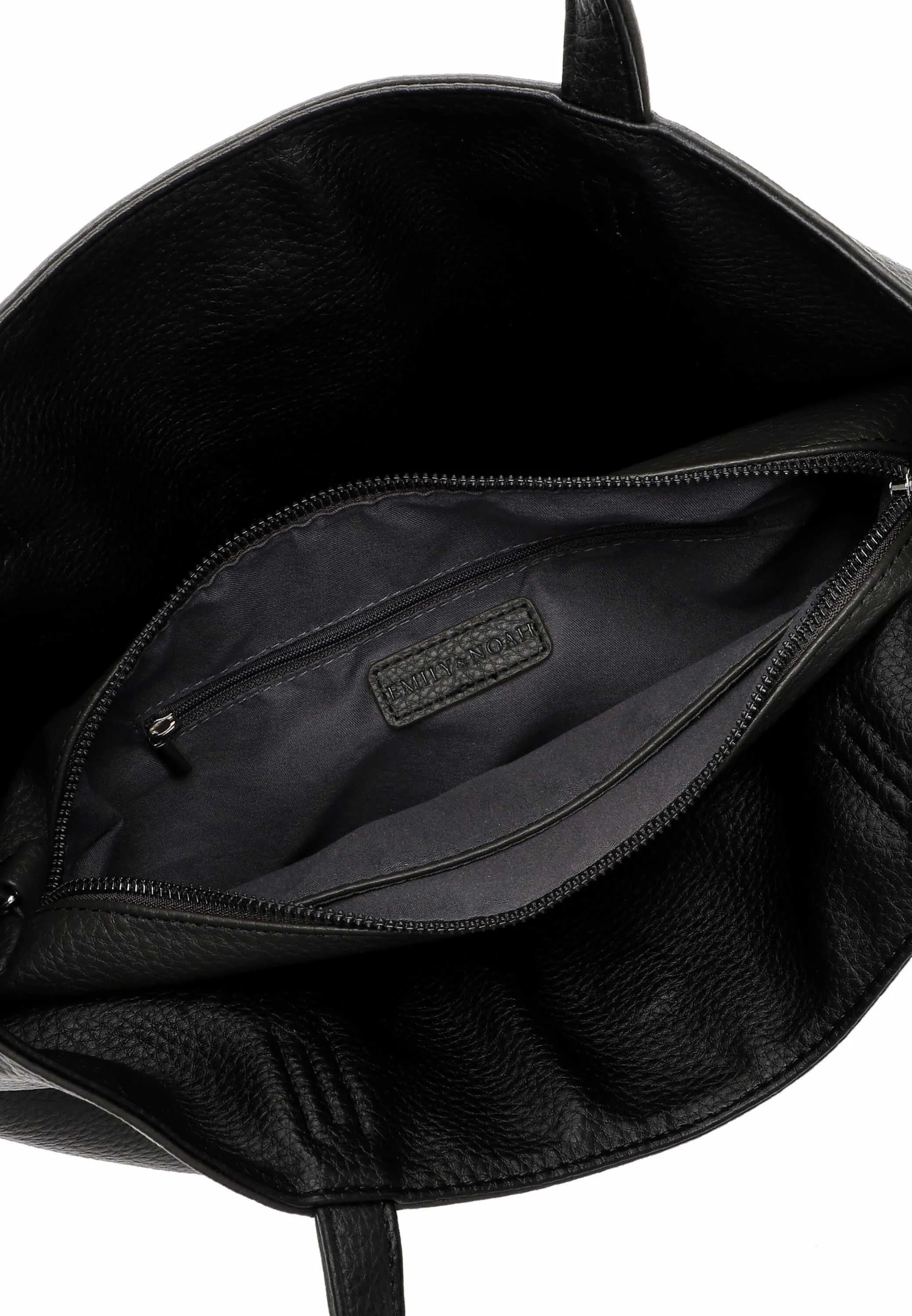 EMILY & NOAH Shopper Grau Lederimitat  mit Bag in Bag