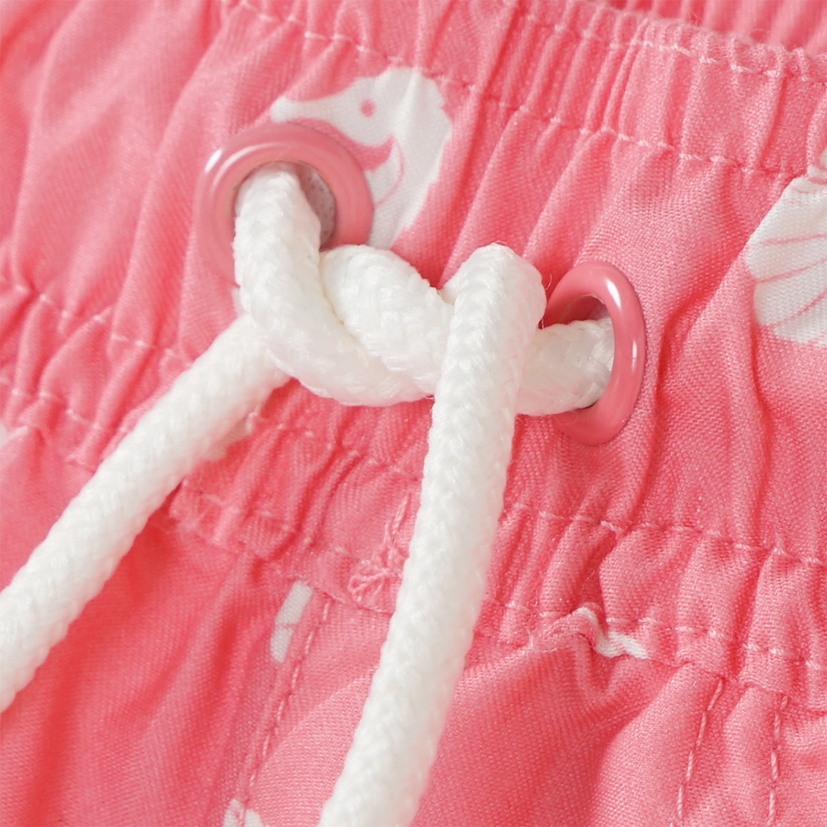 Famy Jungen Badeshorts mit Meeres-Motiven rosa / weiss