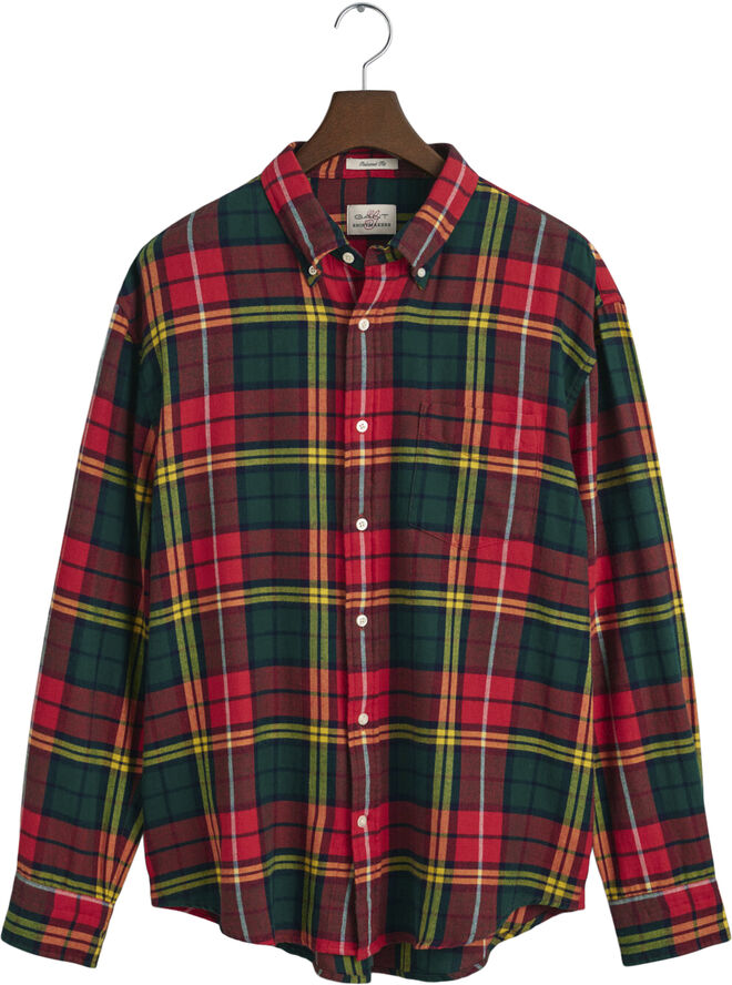 Gant REL TWILL TARTAN SHIRT Bright red