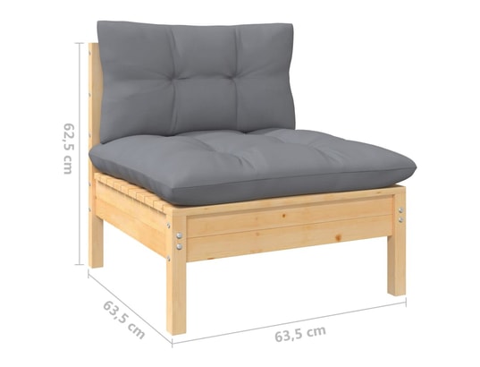 LES TENDANCES - Salon extérieur Salon de jardin-gris-11 places-63.5x63.5x62.5-358164