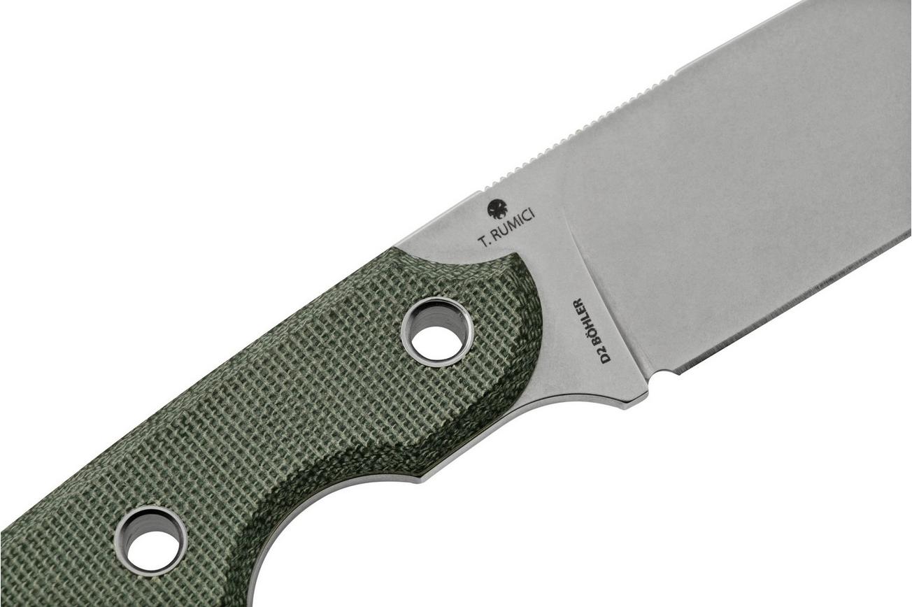 Viper Basic 3 VT4036CB D2 Spear Point Stonewashed, Black Canvas Micarta, vaststaand mes