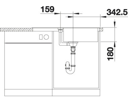 Spoelbak Blanco FAVUM XL 6 S 860 x 435 mm wit 524235