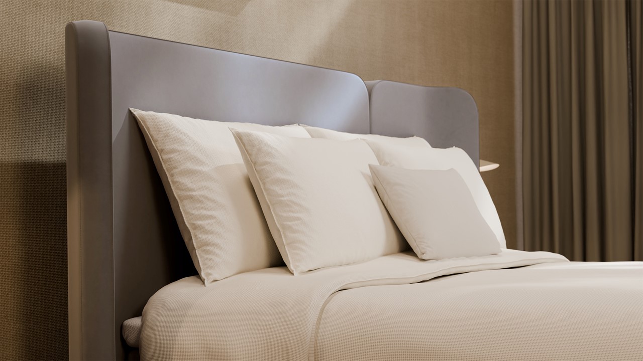 Boxspring Mesa - Warm wool grey