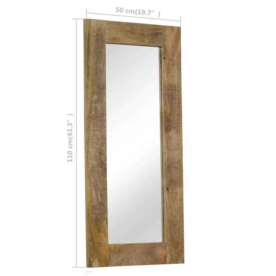 vidaXL - Spiegel - Bruin - Hout - 50 x 110 cm
