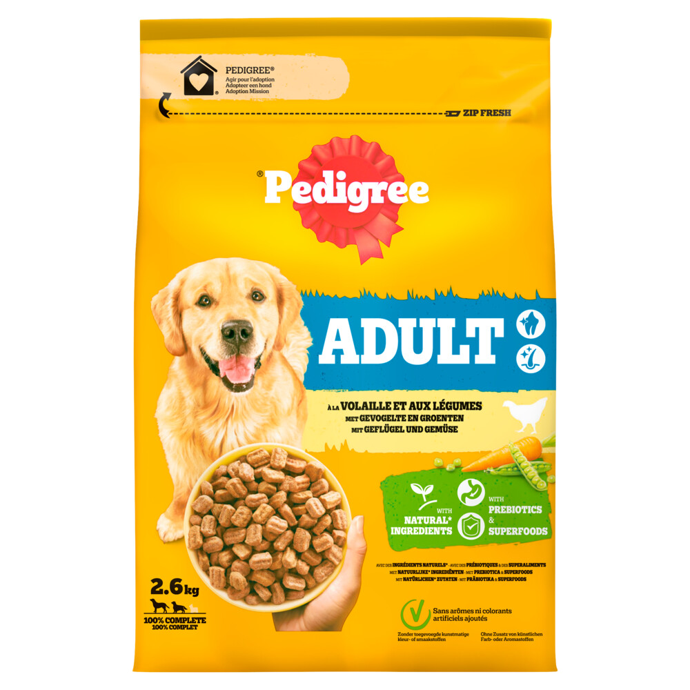 Pedigree Adult Hondenvoer Hondenbrokken Kip2,6 kg