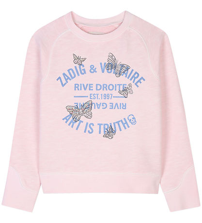 Zadig & Voltaire Sweatshirt - Arvene - Mauve Morgen m. Blau/Simi