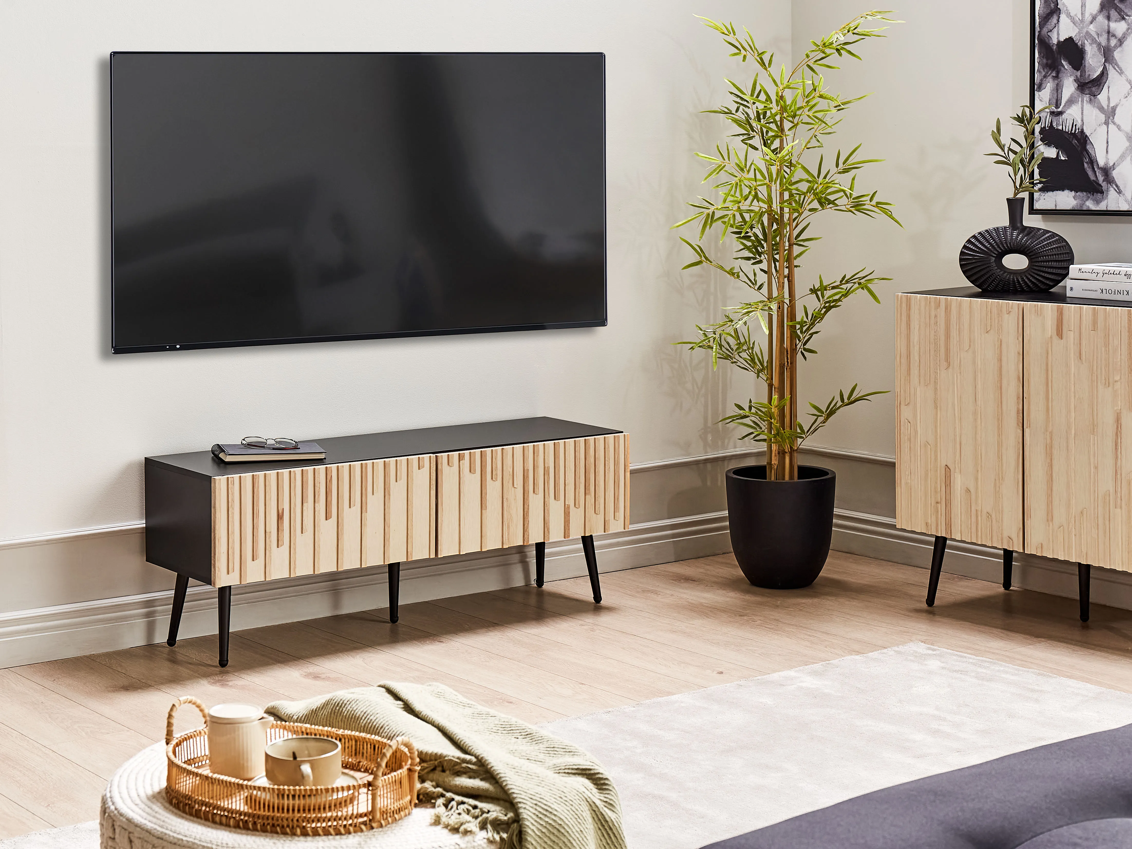 TV-meubel DALCROSS Bruin/zwart