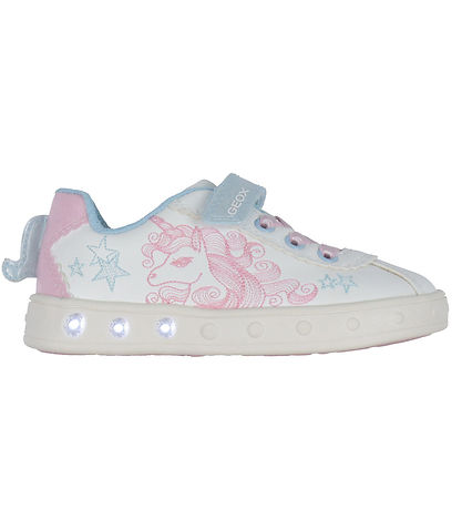 Geox Blinkschuhe - J Skylinen - Weiß/Pink