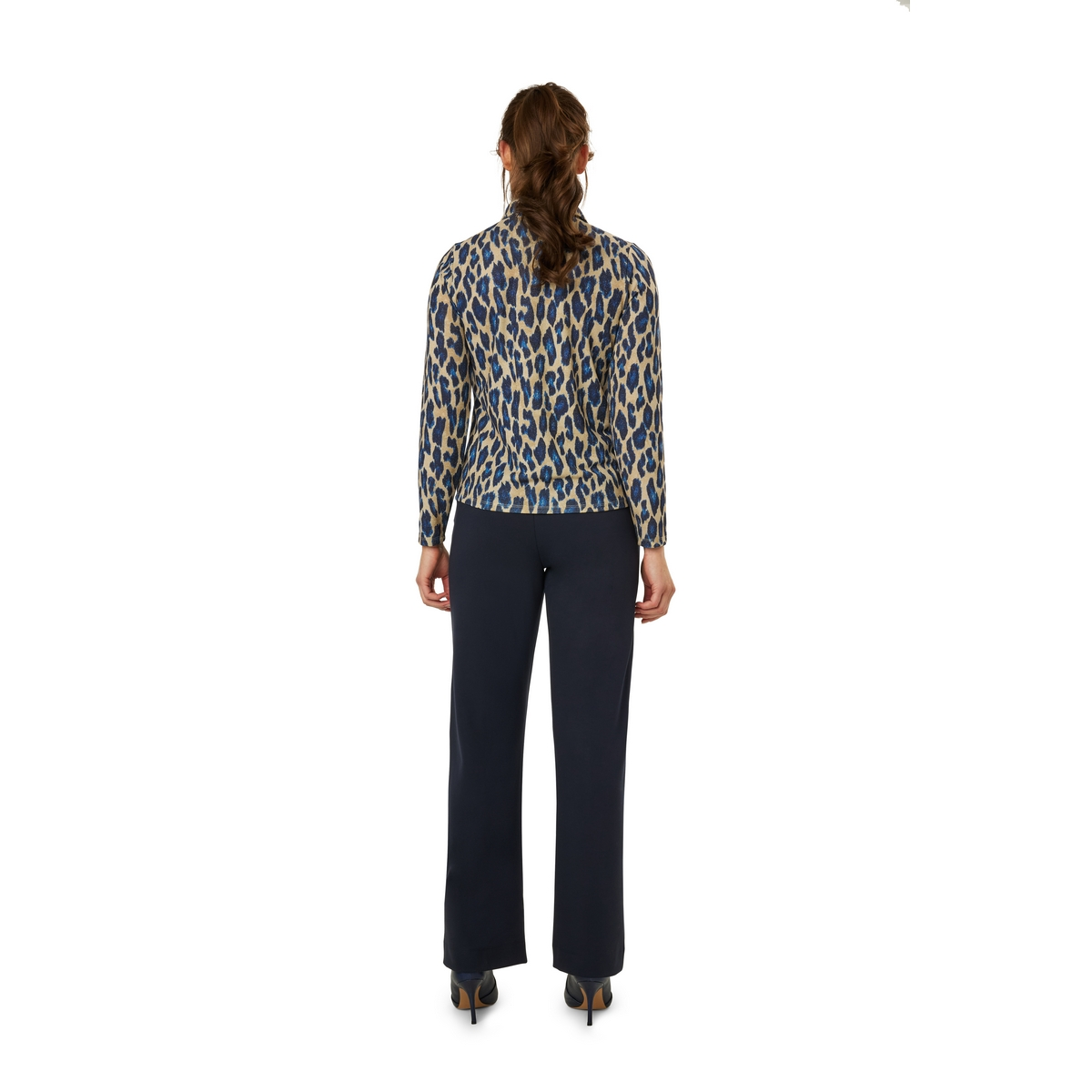 Dames Top 25003 top panterprint jersey lurex