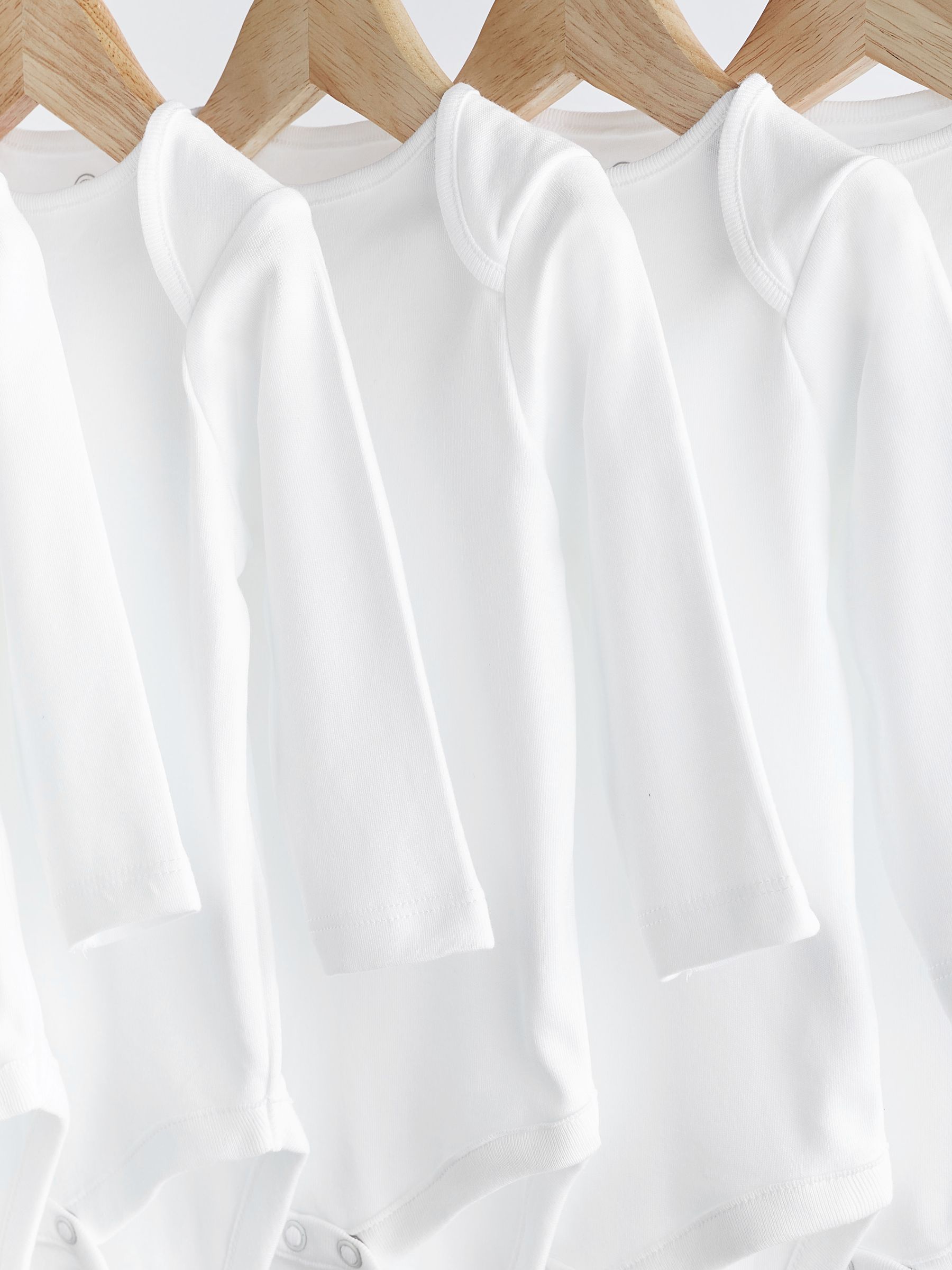 Wit - Essential rompertjes met lange mouwen