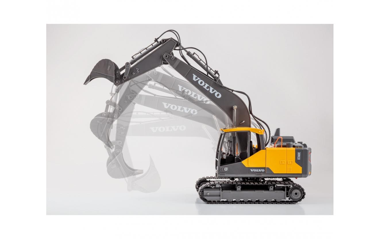 Bagger Volvo 1:16, RTRVoll Funktionsfähiger Volvo Kettenbagger mit 2.4 GHz Fernsteuerung