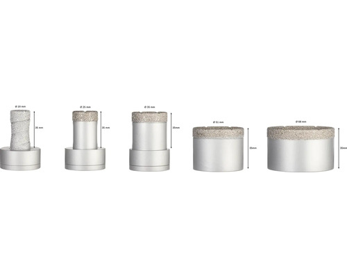 X-LOCK diamant droogboorset Bosch Professional Best for Ceramic Dry Speed Ø 20 mm, 25 mm, 35 mm, 51 mm
