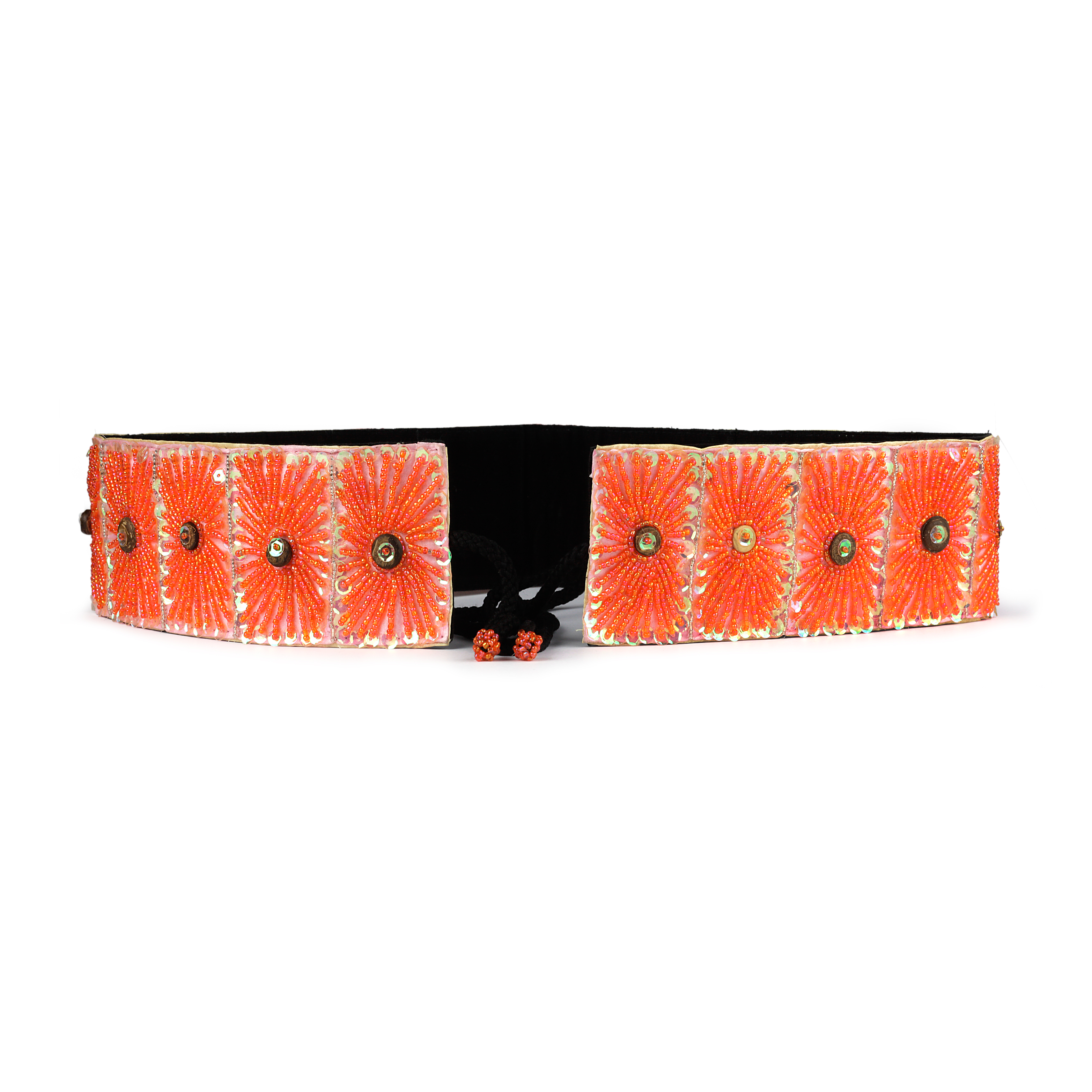 Gürtel Glasperlen L, orange, B 85 cm, H 7 cm günstig bestellen