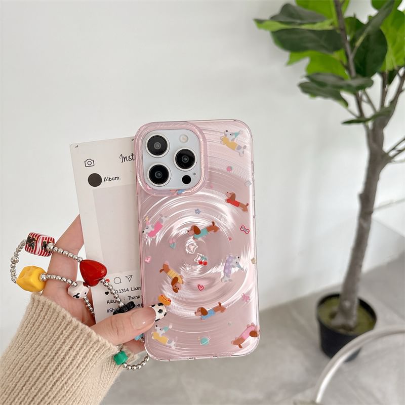 Pixel Dream - Hondentelefoonhoesje / Bandje / Set - Apple iPhone 16 Pro Max / 16 Pro / 16 Plus / 16 / 15 Pro Max / 15 Pro / 15 Plus / 15 / 14 Pro Max / 14 Pro / 14 Plus / 14 / SE / 13 Pro Max / 13 Pro / 13