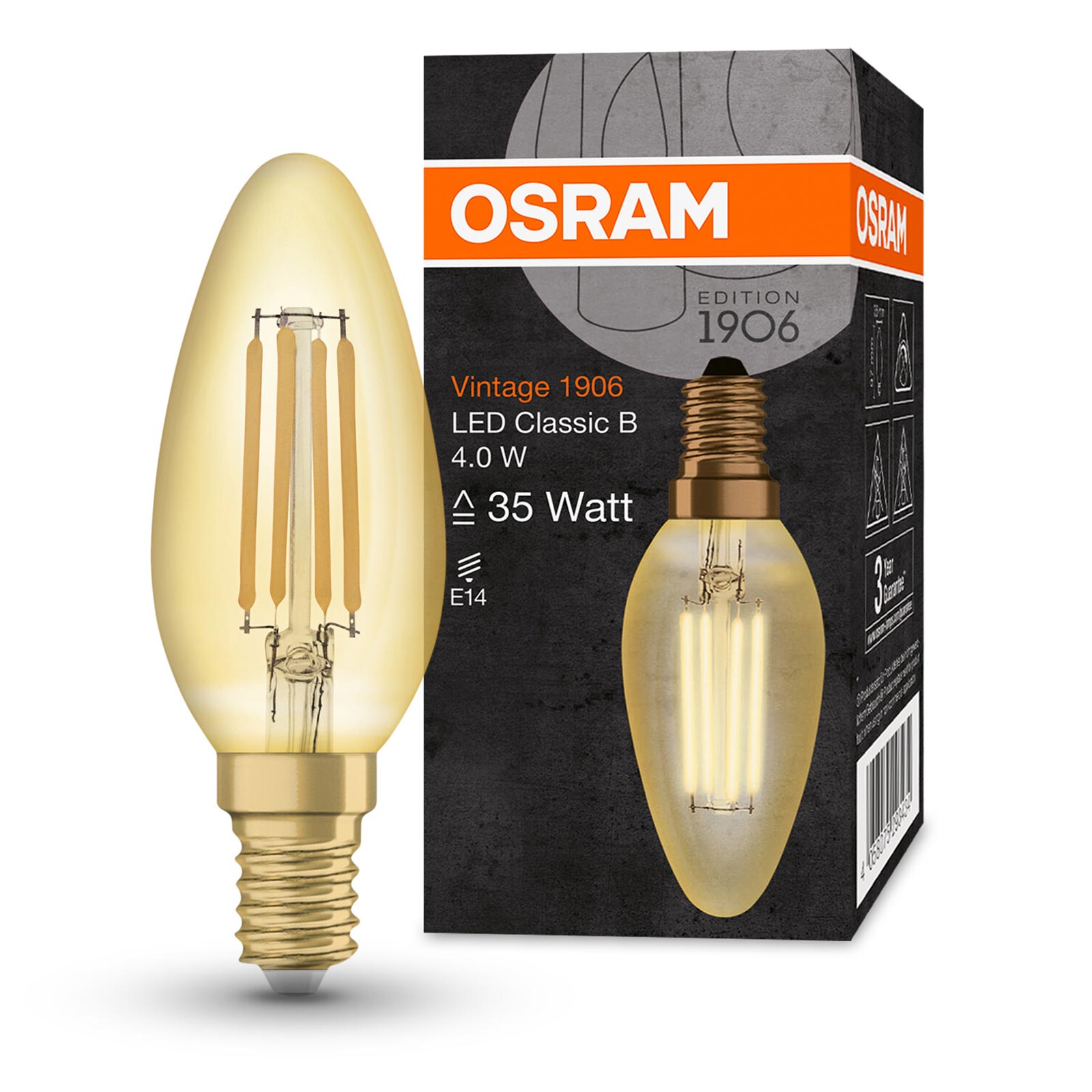 LED-Leuchtmittel 1906 CLB35 -Filament Kerze - E14