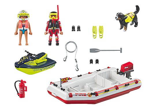 Playmobil - Brandbåd med vandscooter (71464)