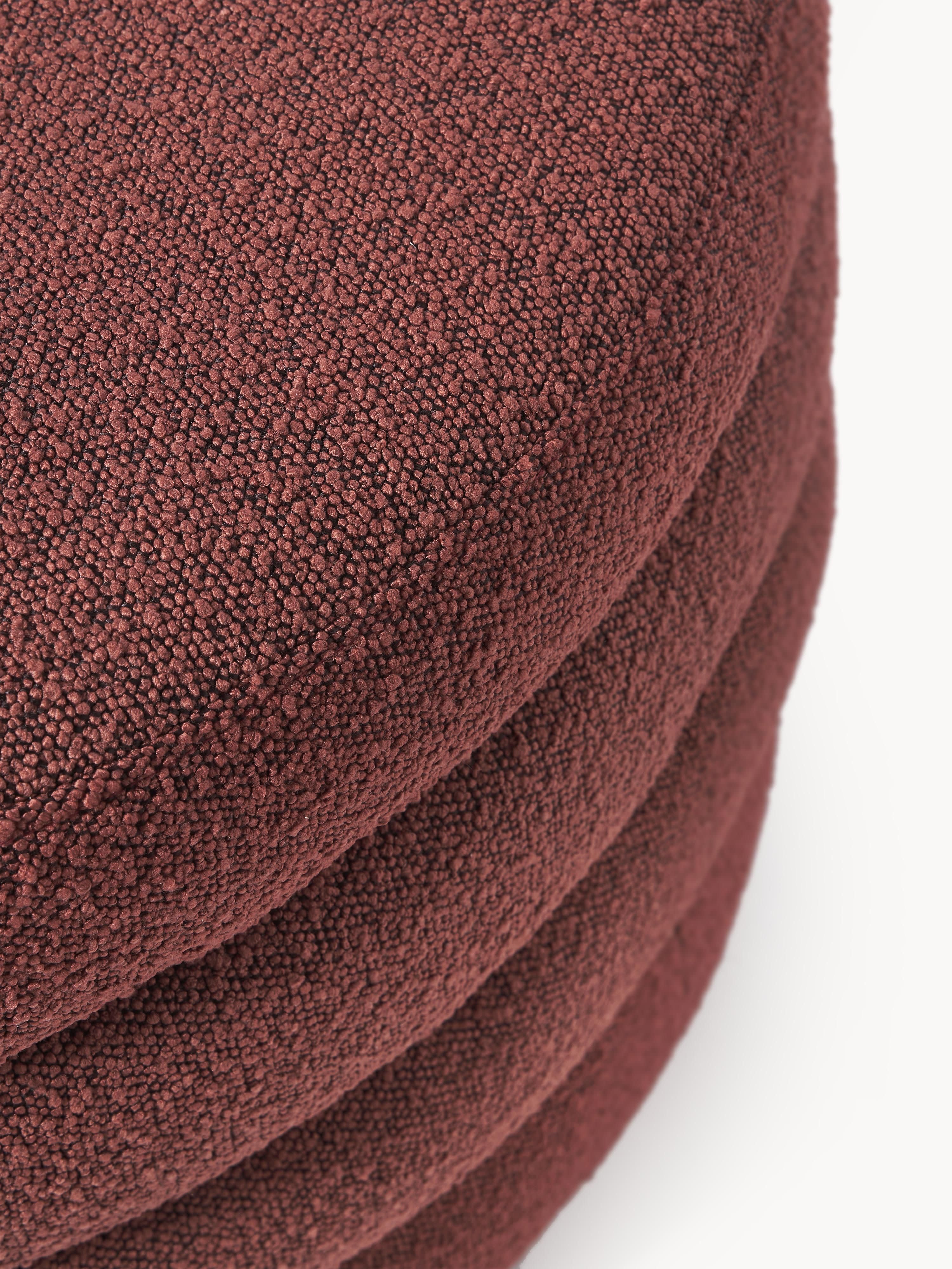 XL bouclé poef Alto met opbergruimte